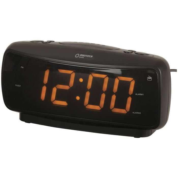 Large-Digit Alarm Clock with AM/FM Radio - Folders