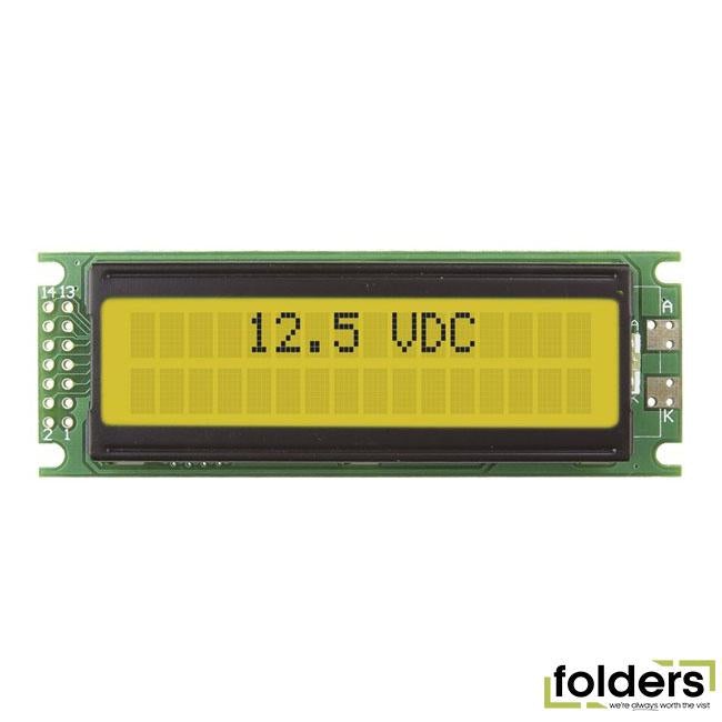 Lcd panel 2 line 16 character with backlight - wide angle viewing - Folders