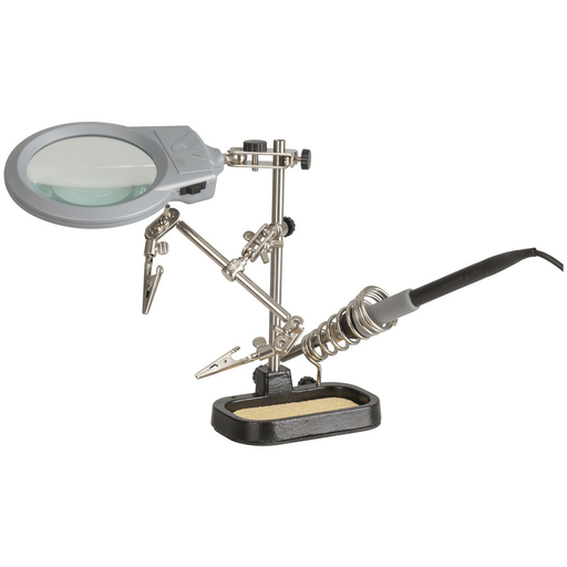 LED Magnifying lamp with third hand - Folders
