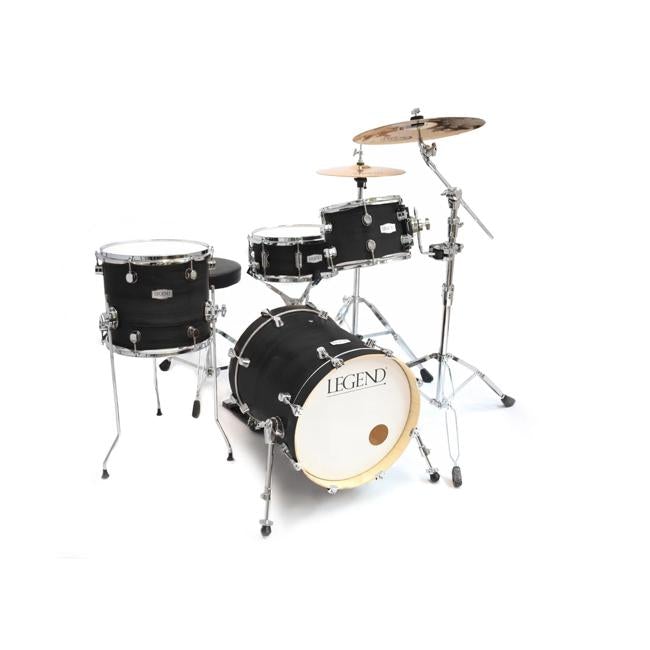 Legend Travel black 4 piece birch drum kit