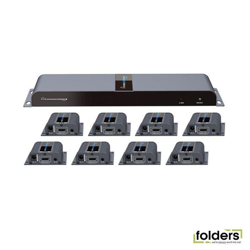 LENKENG 1 in 8 Out HDMI Extender. 1x HDMI in to 8x  RJ45 out. 8x - Folders