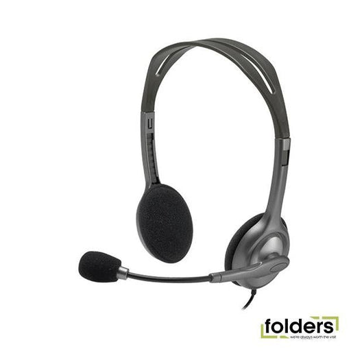 Logitech H110 Stereo Headset with Noise-Cancelling Microphone - Folders