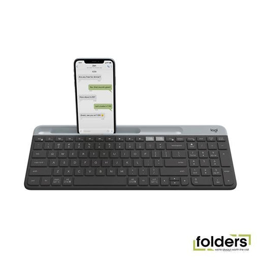 Logitech K580 Multi-Device Wireless Keyboard - Grey - Folders