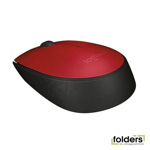 Logitech M171 USB Wireless Mouse - Red - Folders