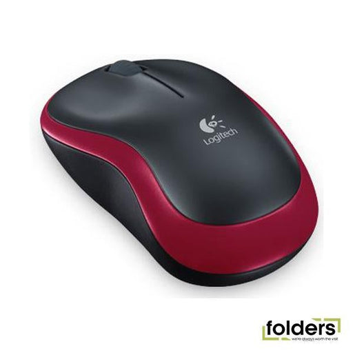 Logitech M185 USB Wireless Compact Mouse - Red - Folders