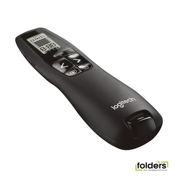 Logitech R800 Laser Presentation Remote - Black - Folders