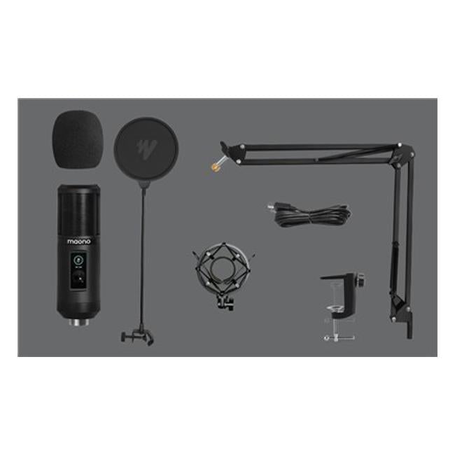 Maono 192Khz/24Bit Professional Podcast Microphone With Desk Mount Arm And Accessories