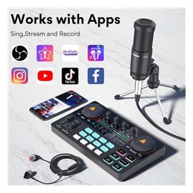 Maonocaster All In One Podcast Production Studio With Microphone