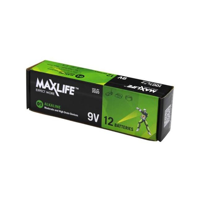 Maxlife 9V Alkaline Battery 12 Bulk Pack