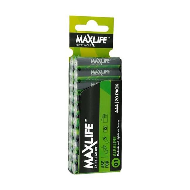 Maxlife AAA Alkaline Battery 20 Pack