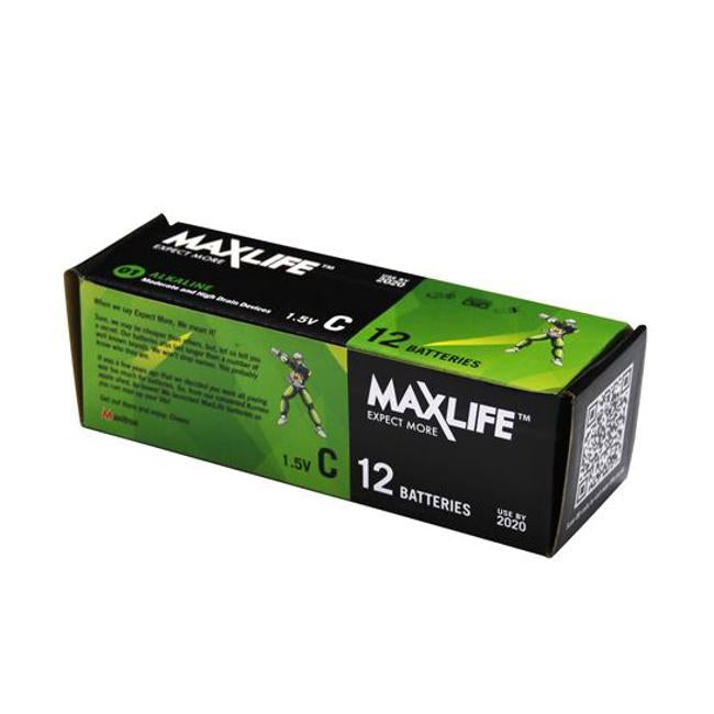 Maxlife C Alkaline Battery 12 Batteries Per  Pack