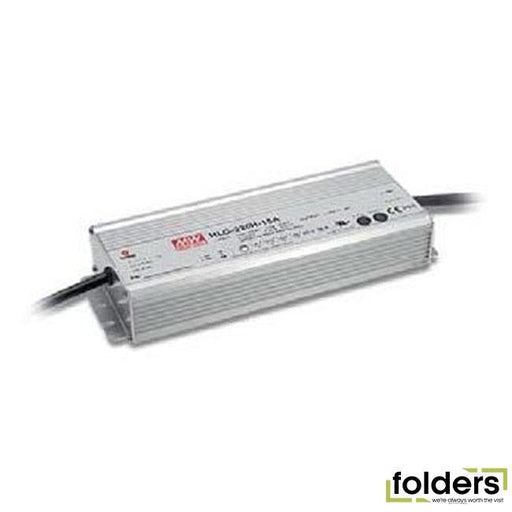 Meanwell 24vdc 13.3a ip67 power supply dimmable with control wire adjustment - Folders