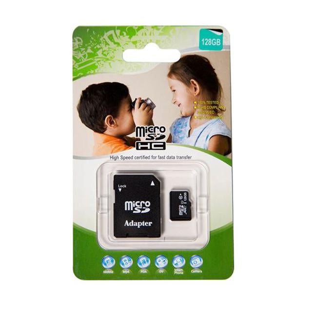 Micro SD High-Speed Certified Flash Card With Adapter 128Gb