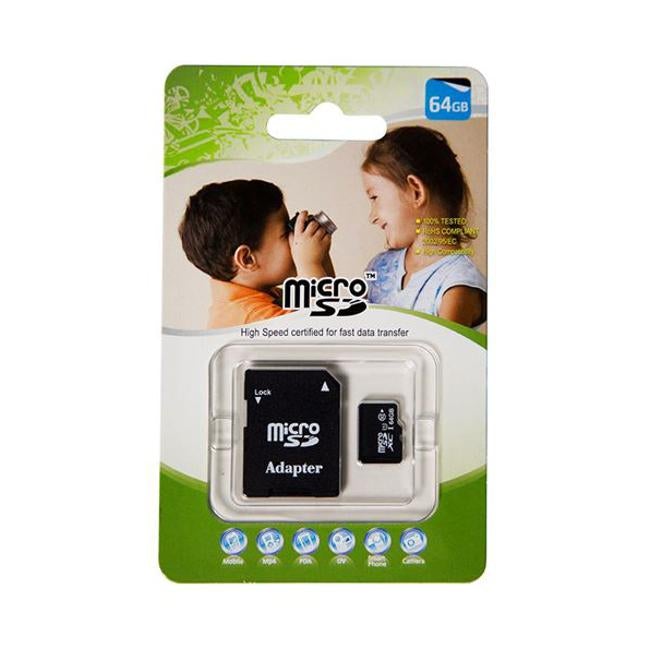 MicroSD High-Speed Certified Flash Card With Adapter 64Gb