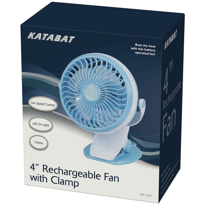 Mini Rechargeable Fan with Clamp Mount - Folders