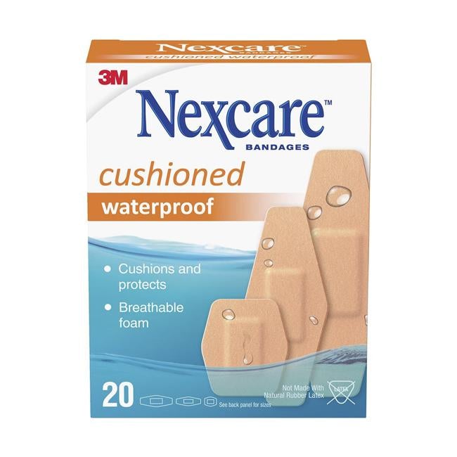 Nexcare Bandages Cushioned Waterproof Pack of 20