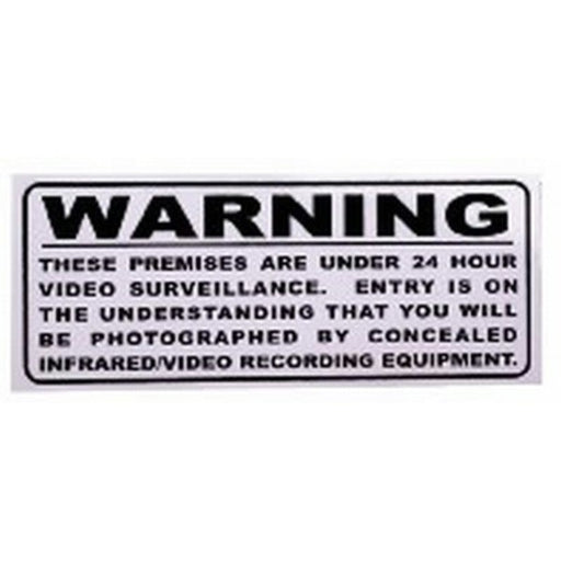 Outside Surveillance Warning Sticker - Folders