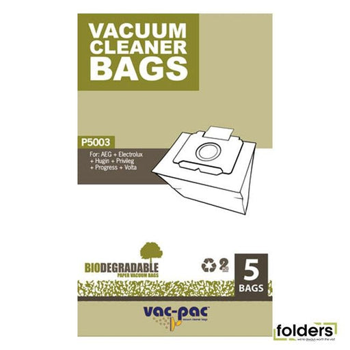 P5003 Vacpac vacuum cleaner bags - Folders
