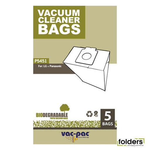 P5451 Vacpac vacuum cleaner bags - Folders