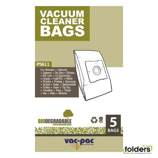 P5611 Vacpac vacuum cleaner bags - Folders
