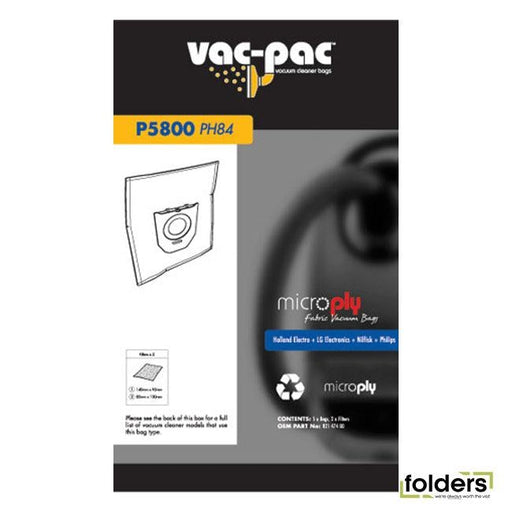 P5800 Ph84 microply vacuum cleaner bag - Folders