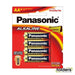 Panasonic AA Alkaline Battery 4 Pack - Folders