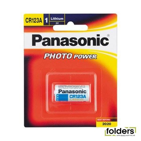 Panasonic CR-123A Photo Lithium 3V Camera Battery 1 Pack - Folders