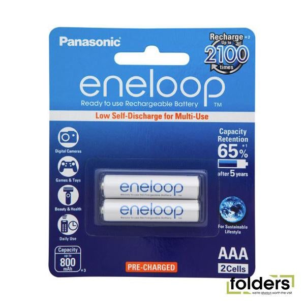Eneloop AAA Rechargeable Batteries - Panasonic 2 Pack — Folders