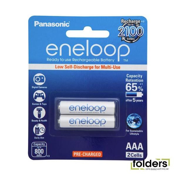 Panasonic Eneloop AA Rechargeable Battery 2 Pack - Folders