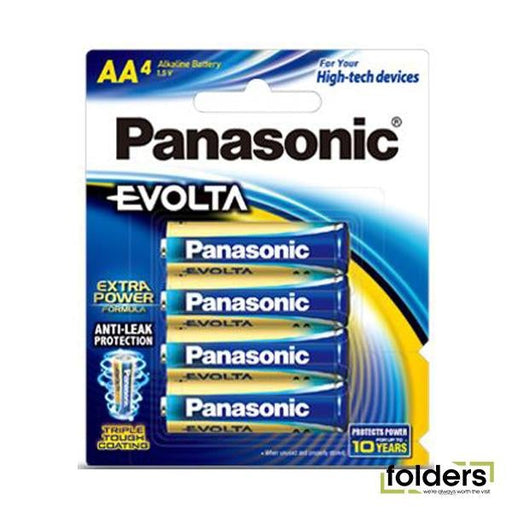 Panasonic Evolta AA Alkaline Battery 4 Pack - Folders