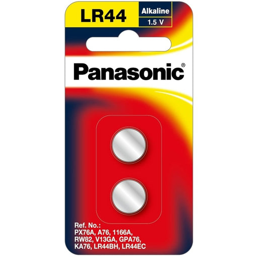 Panasonic LR44 Alkaline Button Cell 2 Pack - Folders