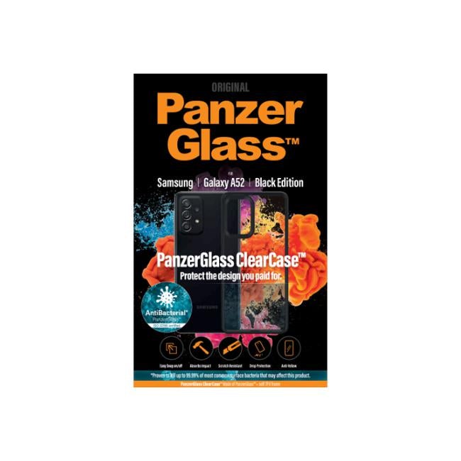 Panzer ClearCase for Samsung A52, Black AB
