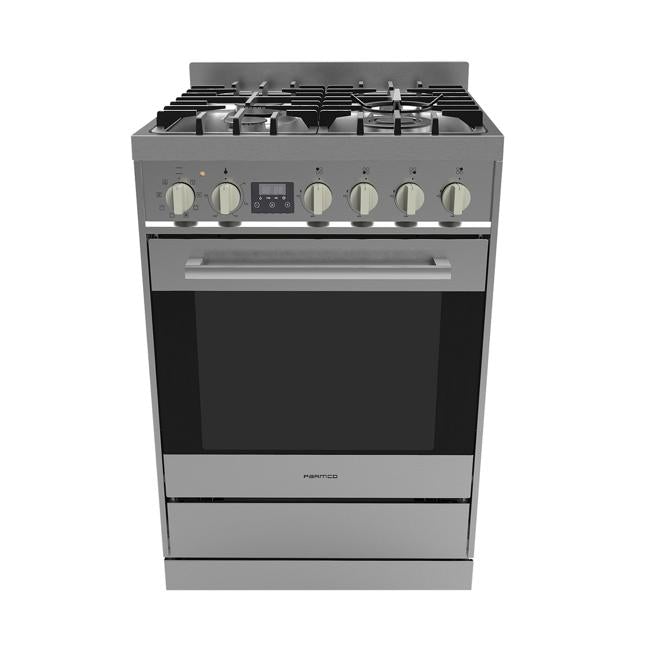 Parmco Freestanding Stove, 600mm, Combination, Stainless Steel, FS600SG