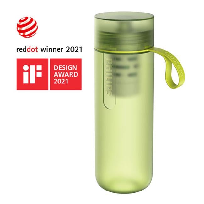 Philips Go Zero Active Hydration Bottle With Adventure Filter 590Ml Lime