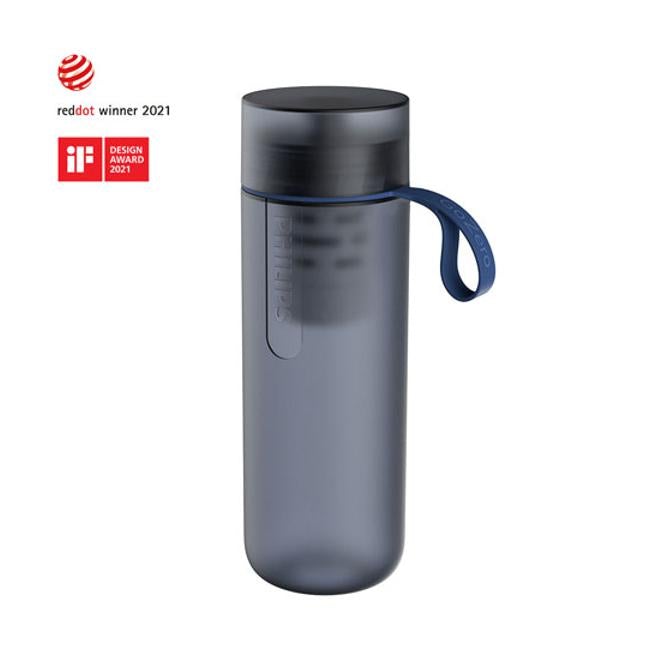 Philips Go Zero Active Hydration Bottle With Fitness Filter 590Ml Blue