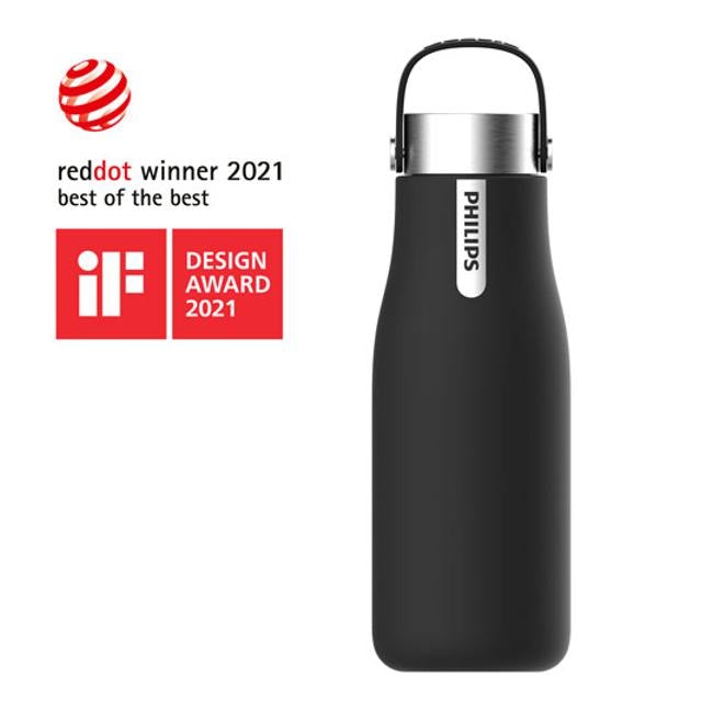 Philips Go Zero Smart Uv Hydration Bottle 590Ml Black