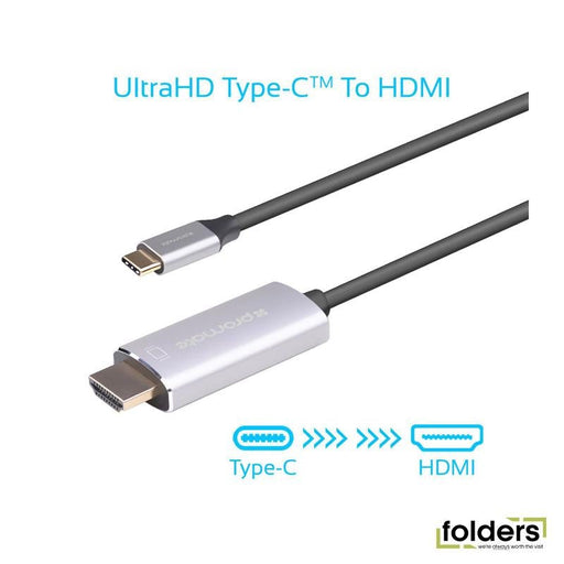 PROMATE 1.8m USB-C to HDMI cable Premium  Audio Video UltraHD. - Folders