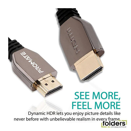 PROMATE 3m HDMI 2.1 Full Ultra HD (FUHD). Supports up to 8K. Max. - Folders