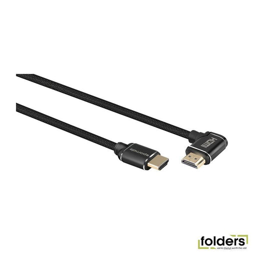 PROMATE 5m 4K HDMI right angle Cable. 24K Gold plated. High-speed - Folders