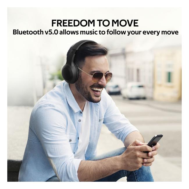 Promate Deep Base Bluetooth V5.0 Wireless Over-Ear Headphones.