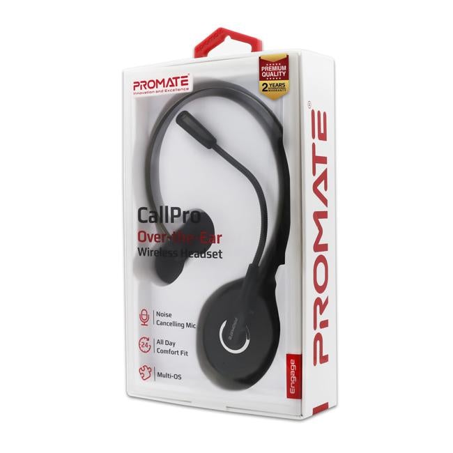 Promate Over Ear Mono Bluetooth Headset With Hd Voice Clarity.-Folders