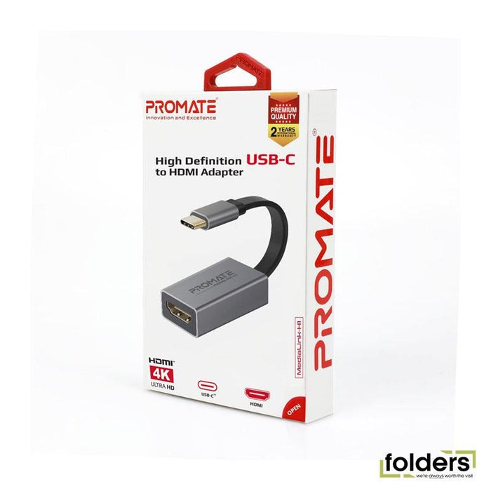 PROMATE USB-C to HDMI Adapter. Supports up to 4K@30Hz. Plug & - Folders
