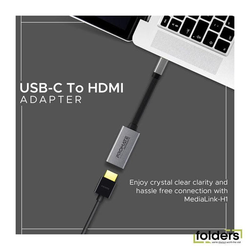 PROMATE USB-C to HDMI Adapter. Supports up to 4K@30Hz. Plug & - Folders