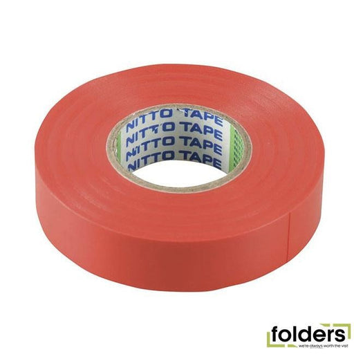 Pvc insulation tape - red - 20m - Folders