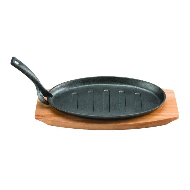 Pyrolux Pyrocast Oval Sizzle Plate With Tray-Folders