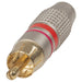 Quality Gold RCA Plugs - Red - Folders
