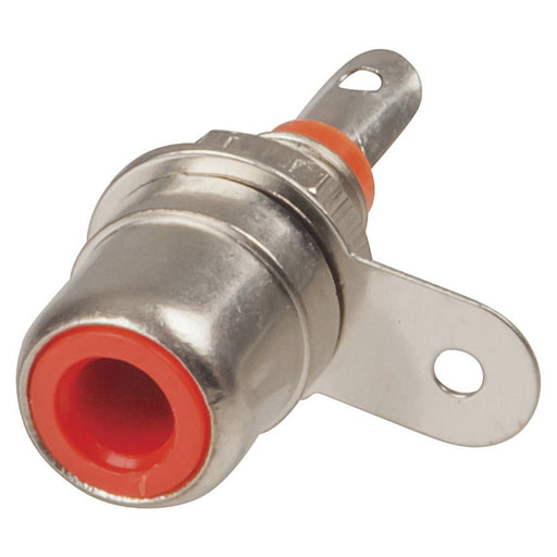 RCA Nickel Plated Chassis Socket - Red - Folders