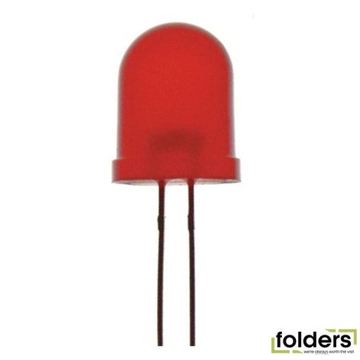 Red 10mm led 270mcd round diffused - Folders