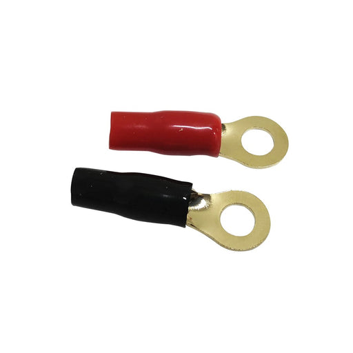Red & Black Gold Crimp Cable Small Eye Terminals - Pk.2 - Folders