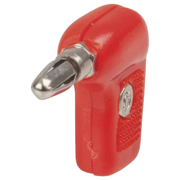 Red RIGHT ANGLE BANANA Plug - Folders